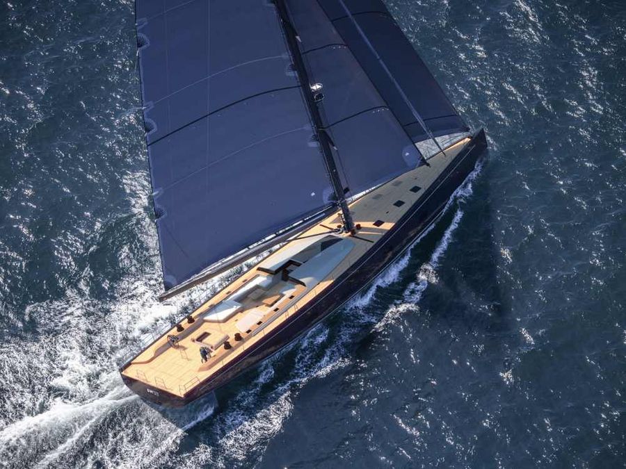 The SW123, 123-ft of sheer yacht