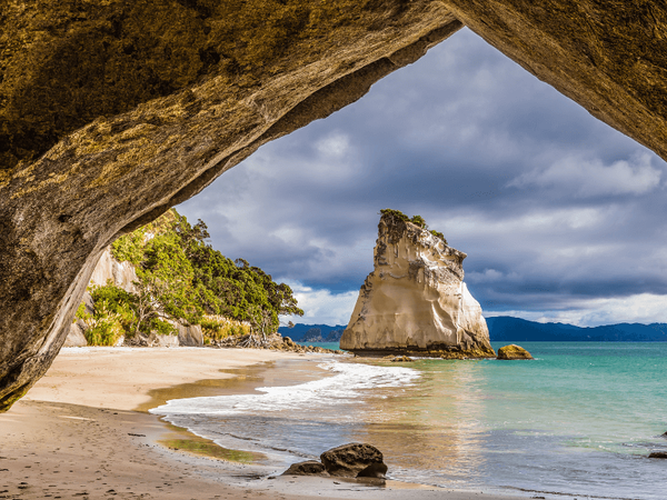 The Te Whanganui-A-Hei Marine Reserve also includes the picturesque Cathedral Cove