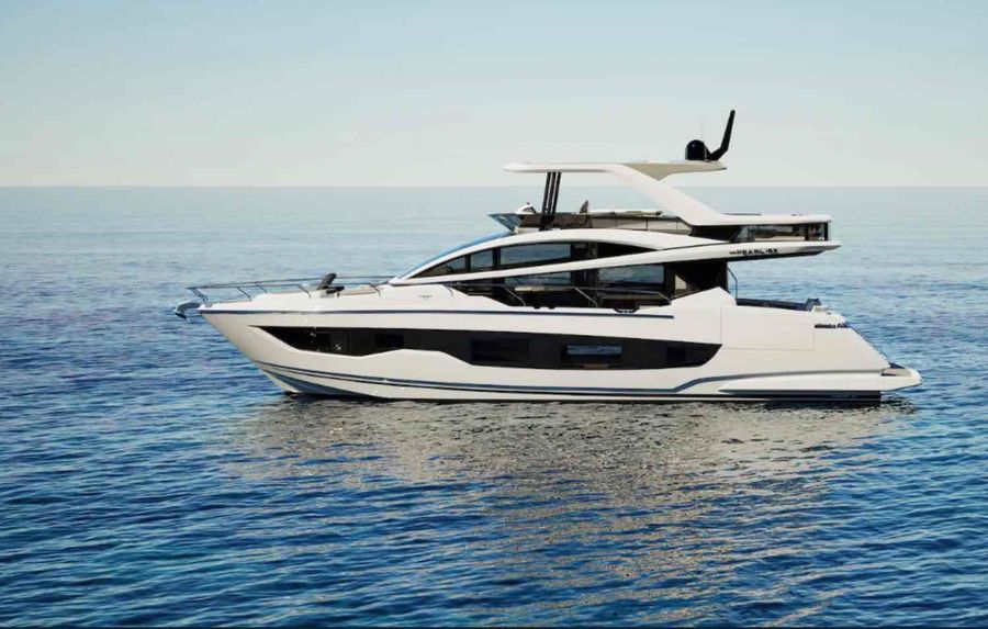 The UK-based Pearl Yachts has made a name for itself by blending style luxury and practicality into its motor yachts and its latest launch the Pearl 63 continues that tradition. / Pearl Yachts