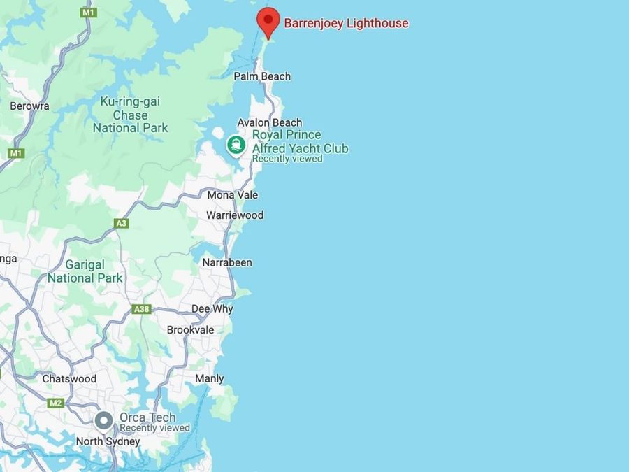 The boats will come out of Sydney Harbour, head north until they round a point off Barrenjoey before heading south east towards Auckland