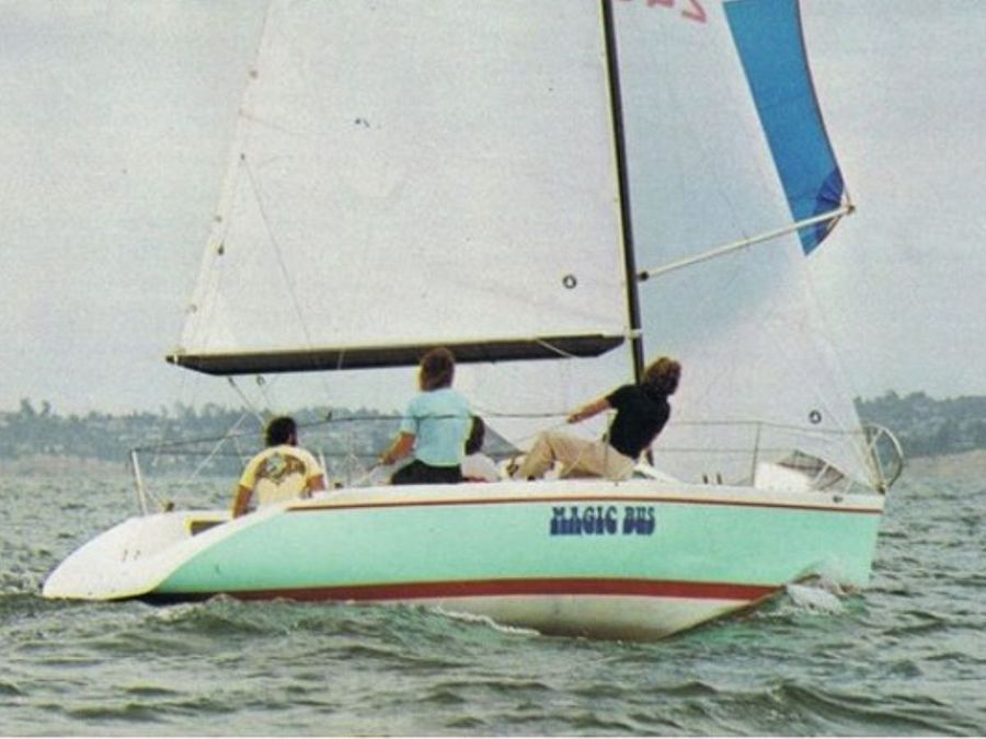 Magic Bus was found abandoned in San Francisco and brought back to New Zealand through the efforts of boatbuilder Dave Hurley and the Whiting family