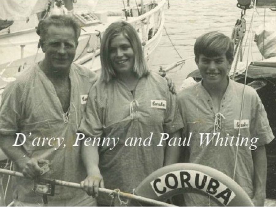 A younger Paul with his sister, Penny, and father, D'arcy Whiting