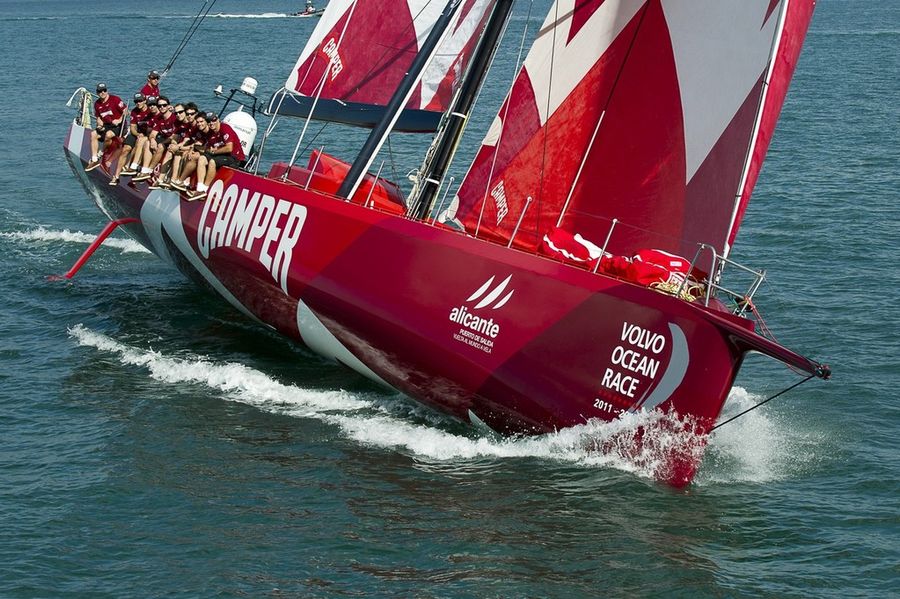 VO70 CAMPER sailed by Emirates Team New Zealand on her mainden sail.