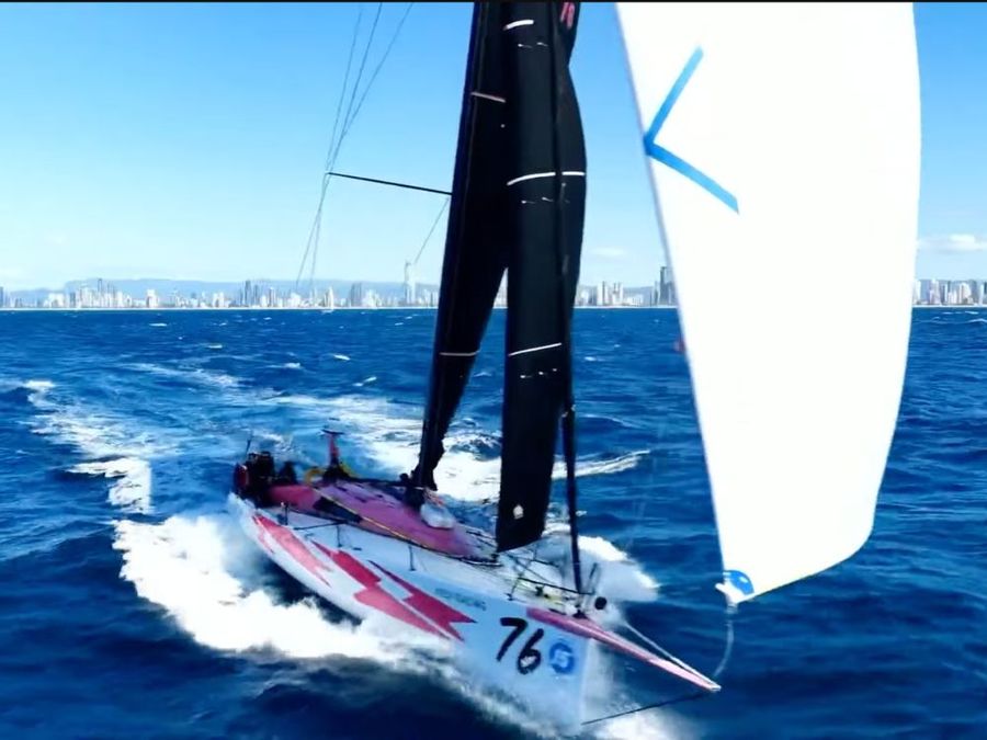 Vixen Racing just after the start of the 2026 Gold Coast Mackay Yacht Race