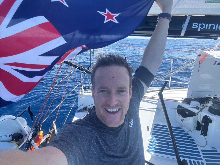 Conrad Colman Today With This Trusty New Zeraland Flag Photo Credit: Conrad Colman
