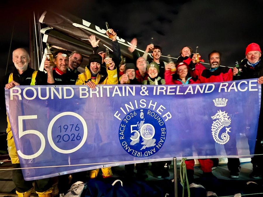 Crew of Ocean Challenge celebrate in Cowes