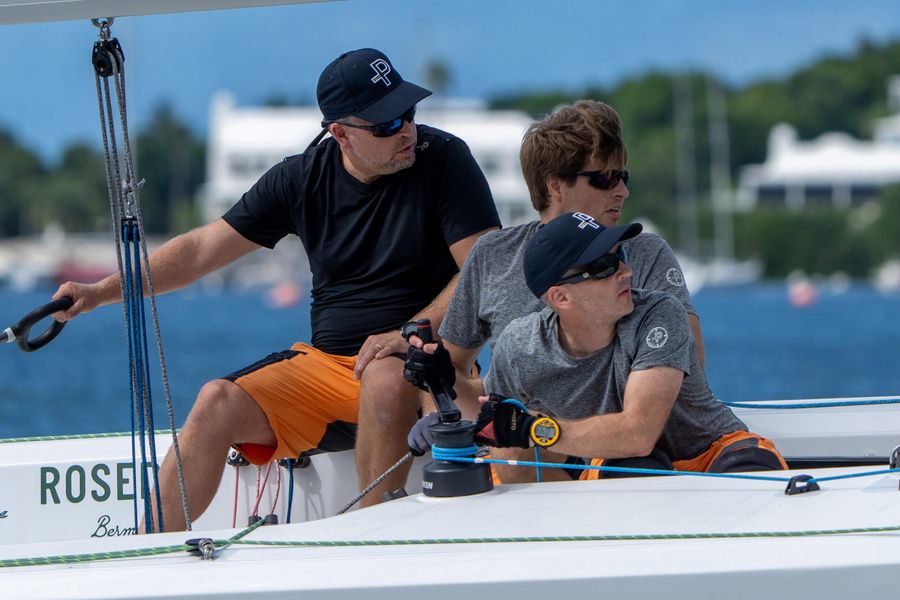 Johnie Berntsson (Sweden) at the helm for Berntsson Sailing Team