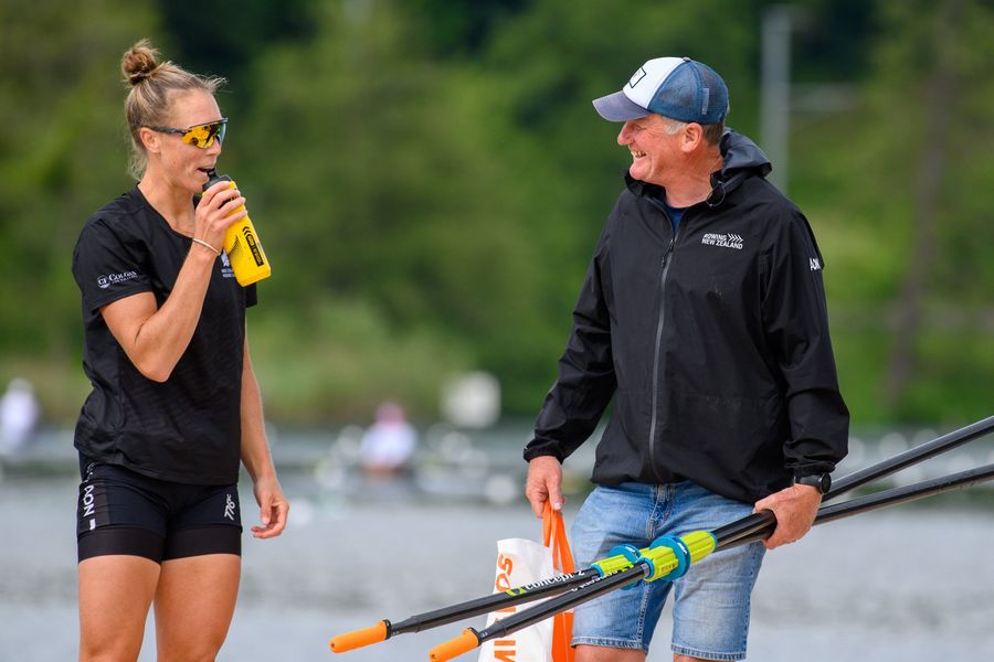 Mike Rodger on the water during his coaching career.