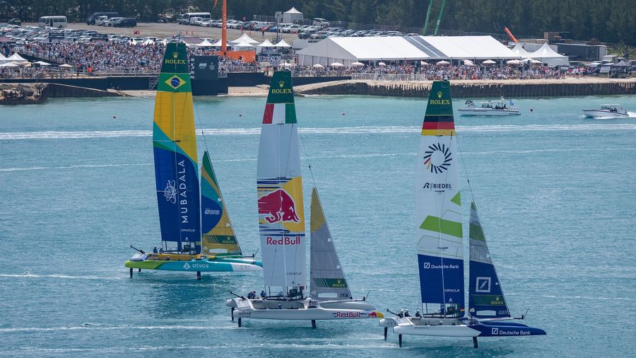 Spectators enjoy close-to-shore racing action at the 2026 Bermuda event.