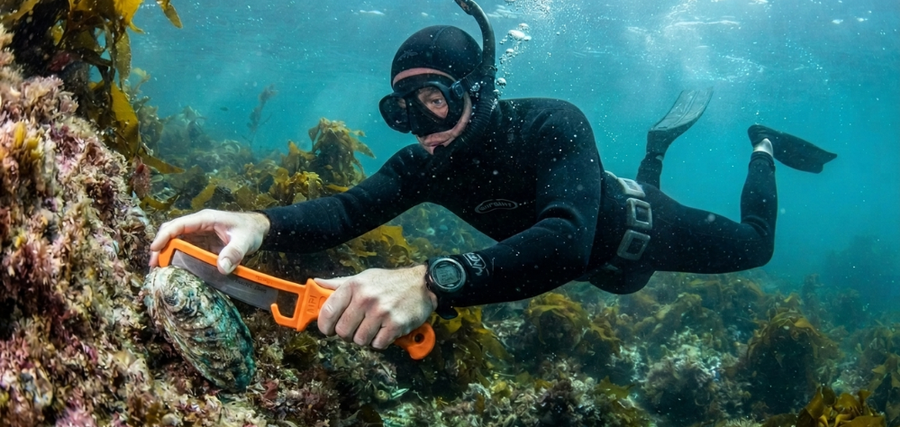 You can use our pāua knife to remove pāua without damaging them, and to check they are the right size. Contact your local fisheries office in advance for pāua knife availability.