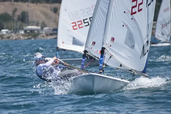 Chloe Turner racing her way to a bronze medal finish at the ILCA 6 Youth European Championships in Greece.