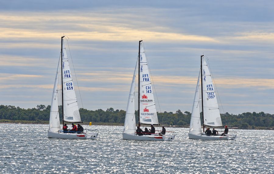 J/70s battle upwind in tight competition at the French nationals