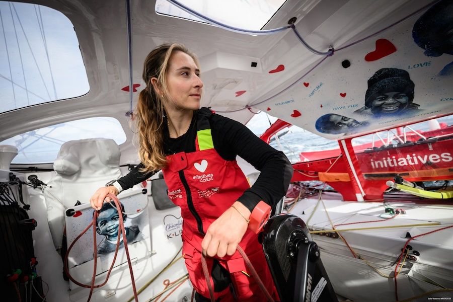 Violette Dorange prepares for the start. Photo: Loic Venance/AFP
