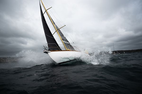Maritimo Katwinchar heads out of Sydney Harbour in the 2024 Bird Island Race.