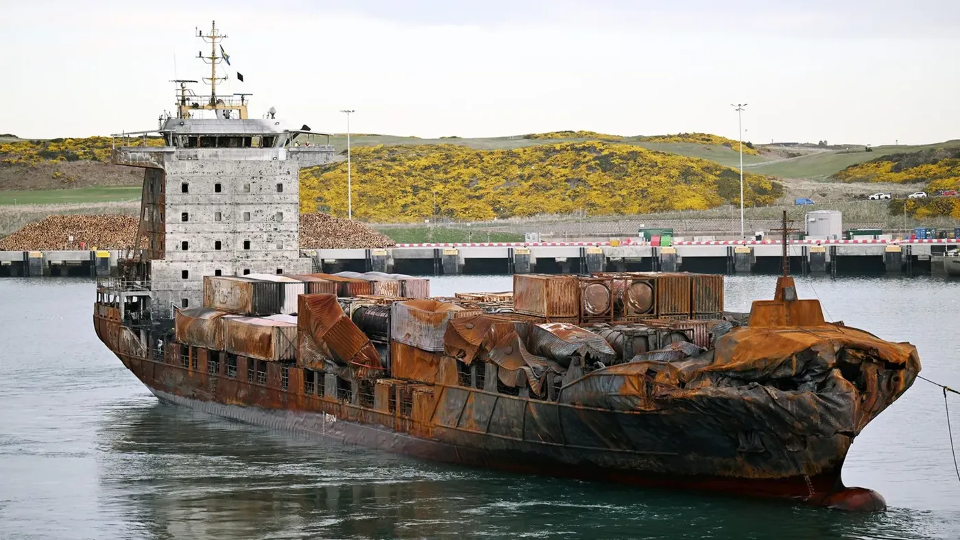 The Portuguese-flagged ship will berth for damage assessment