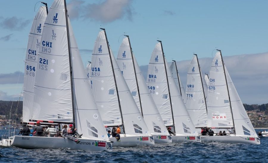 Fifteen J/70 crews battled Pacific swells at the Chile championship.