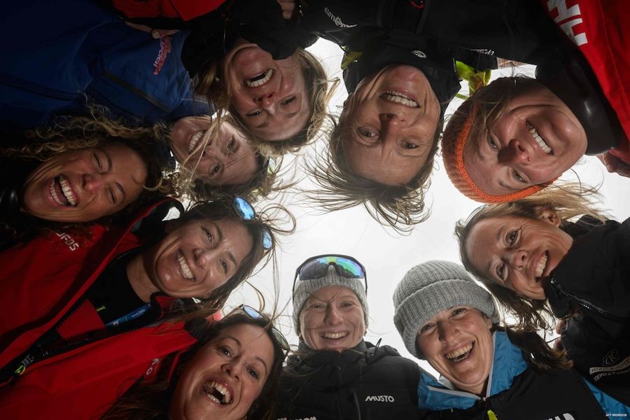 Many of the women skippers set to compete in this year's Route du Rhum - Destination Guadeloupe. Photo: Loic Venance/AFP