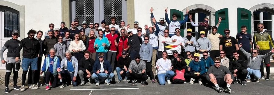 Competing teams line up during the J70 Swiss event