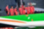 The Sodebo Ultim 3 crew after breaking the Jules Verne Trophy record on 25 January 2026 (Vincent Curutchet)