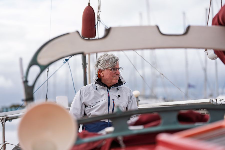 Golden Globe Race skipper Gunnar Christensen (31 - USA) sailing Hans Christian 34 ‘Pompoen’