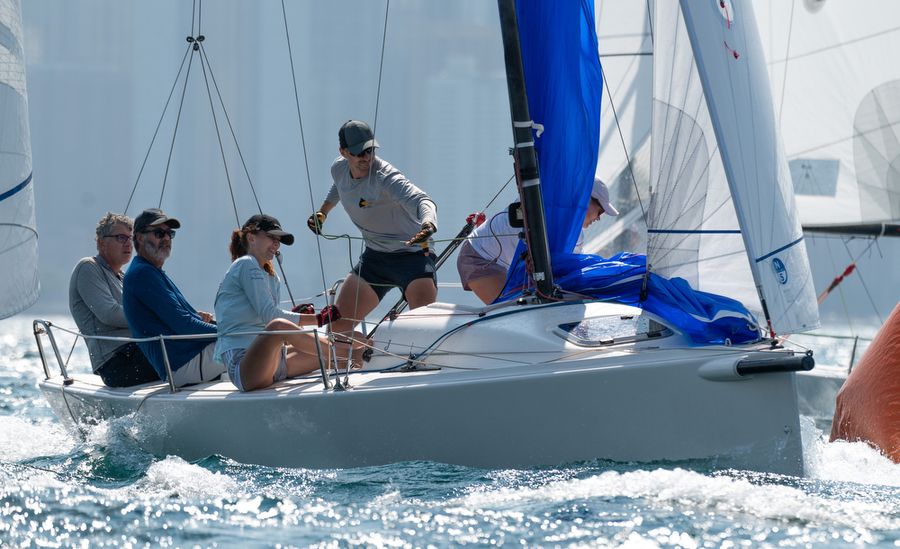 J/70 crews battle it out on the water at the Verve Cup.