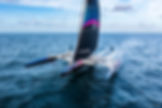 The Armand Thiery multihull on the water. Photo: Wanaiifilms