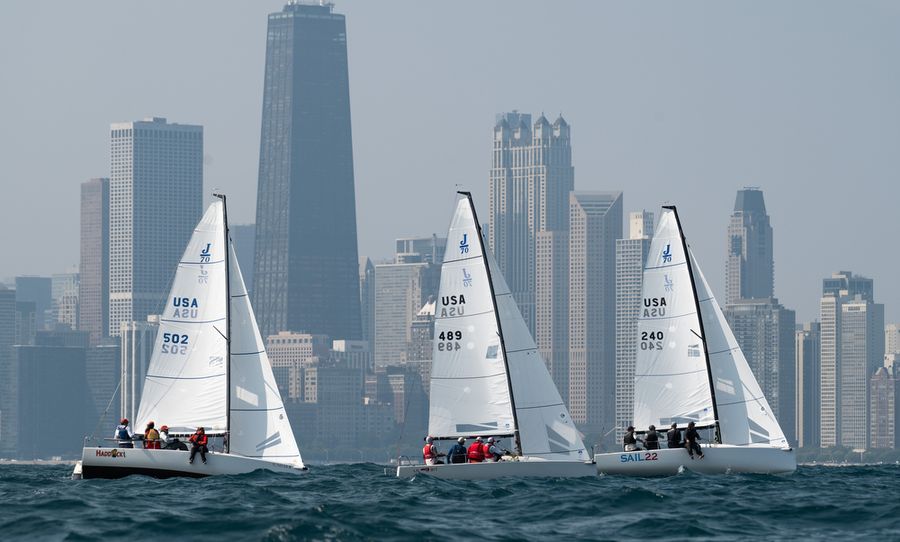 Tight racing in the J/70 fleet at the Verve Cup.