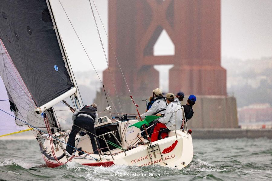 All 2025 class winners are back to defend their titles, among them Zach Berkowitz on the J/100 Feather, last year's class winner too. Rolex | Sharon Green