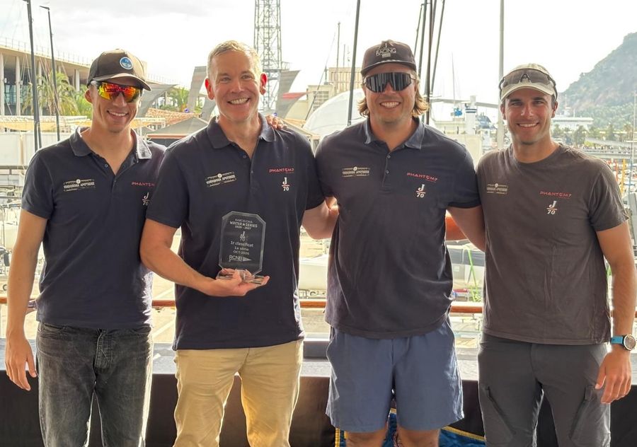 The Phantom 7 team celebrates after taking out the opening race.