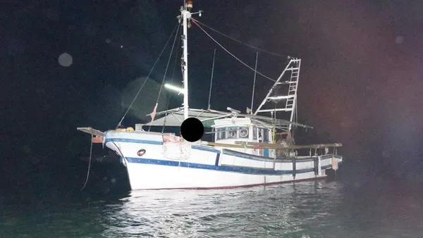 The Fishing Boat that collided into LVB. Photo Credit: Shodoshima Coast Guard