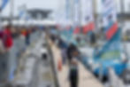 The Class40 fleet gathers in the Vauban basin ahead of the start.