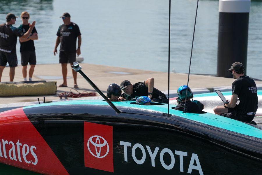 Emirates Team New Zealand's Taihoro during America's Cup recon on Day 6, 21 March 2026. Photo: Sam Thom/America's Cup