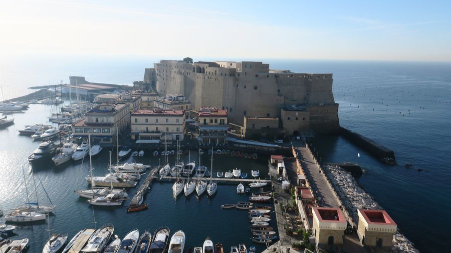Castel dell'Ovo, Naples's oldest castle, dates to the 12th century. Legend holds that the poet Virgil buried a magical egg in its foundations to protect the city.