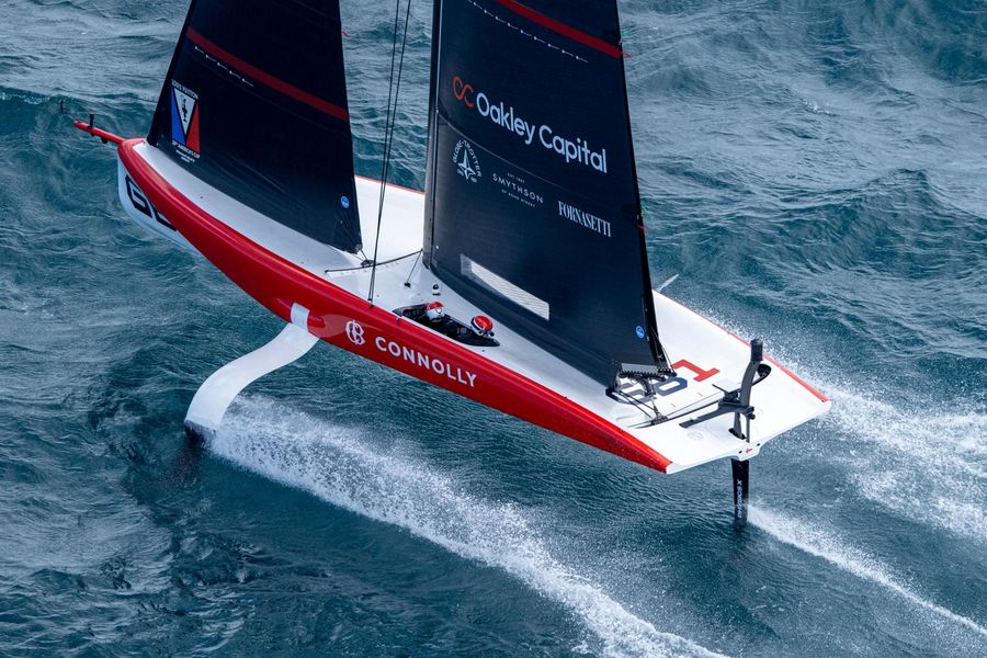 Racing gets under way on day one of the Louis Vuitton 38th America's Cup Preliminary Regatta in Sardinia.