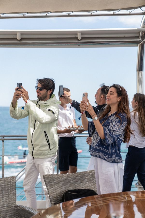 The Christina O during the Louis Vuitton 38th America's Cup Preliminary Regatta Sardinia, 22 May 2026.