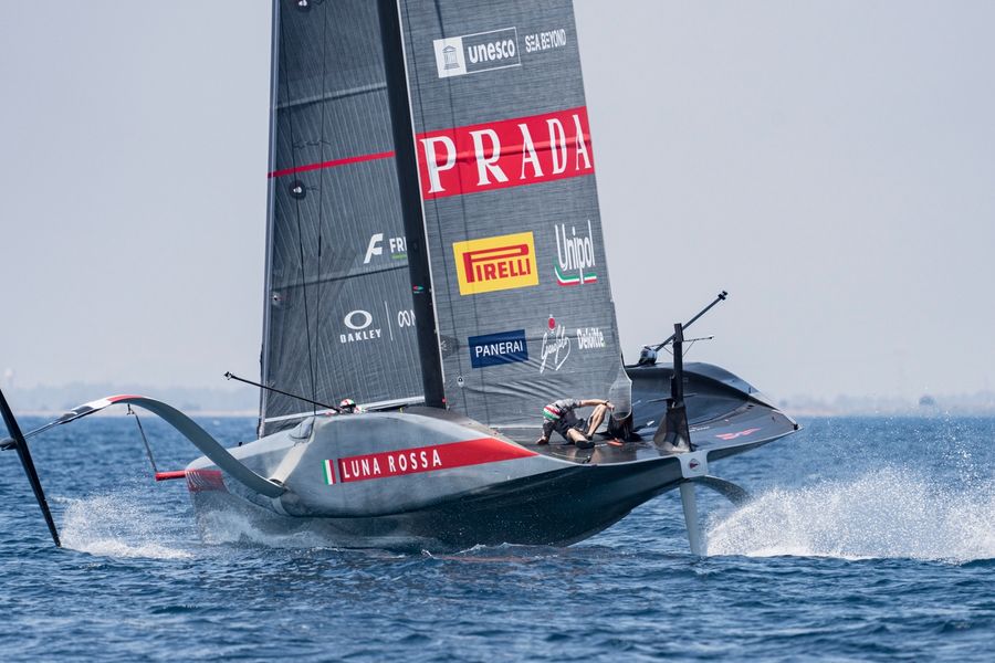 Luna Rossa sails through another session on Day 14 of AC38 Recon training, 29 July 2026.