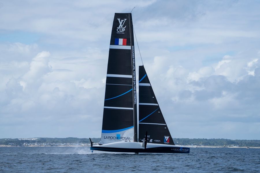 La Roche Posay Racing Team's B1 out on the water during Day 8 of America's Cup Recon.