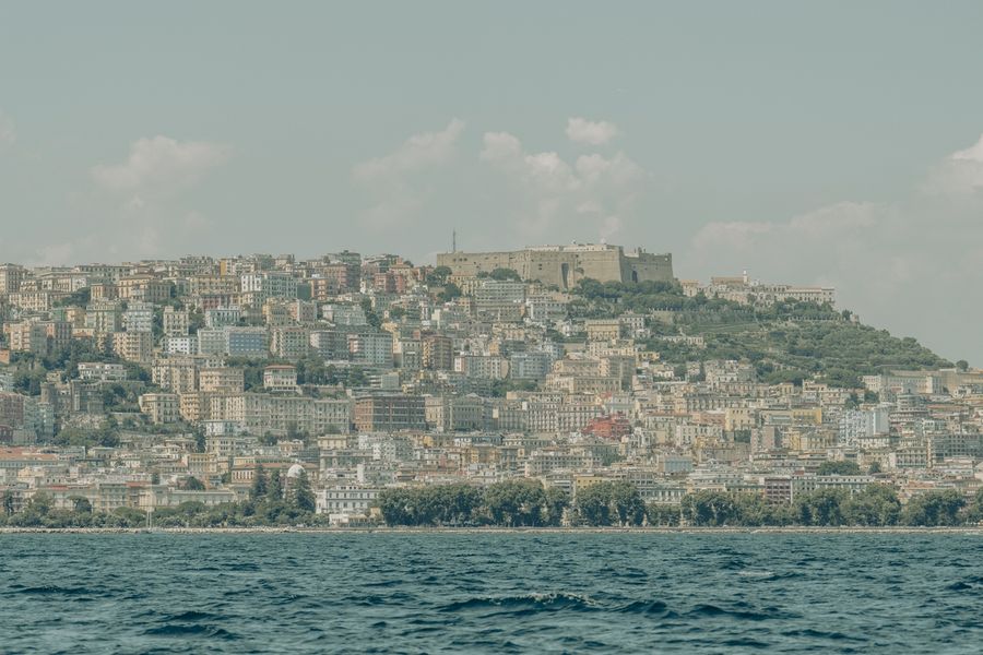 Naples hosted racing for the 38th America's Cup, sailed under the Louis Vuitton sponsorship banner.