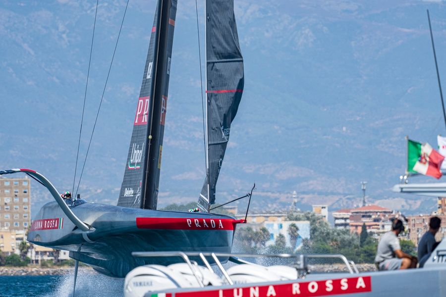 Luna Rossa in action during AC38 Recon, Day 17, 7 August 2026.