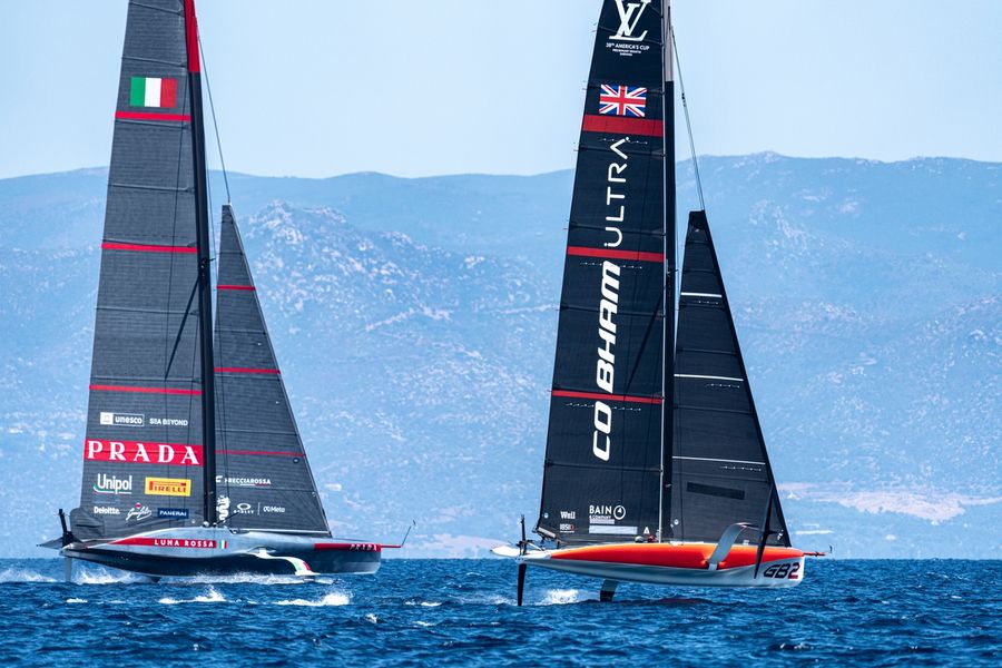 Luna Rossa out on the water during AC38 Recon training, Day 18, 11 August 2026.