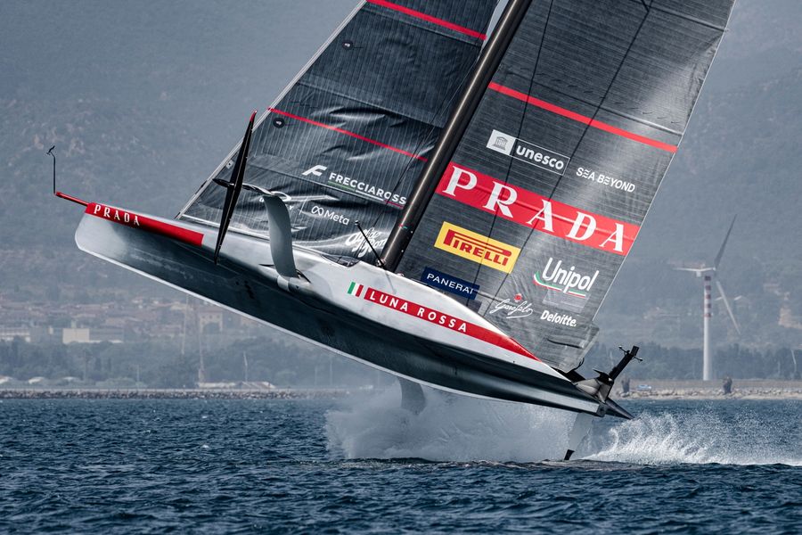 Luna Rossa continues testing during day 20 of AC38 recon, 26 August 2026. Photo: Ivo Rovira / America's Cup