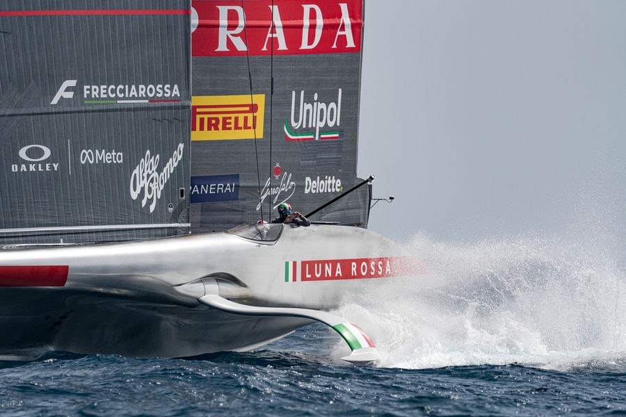Luna Rossa training on day 20 of AC38 recon, 26 August 2026. Photo: Ivo Rovira / America's Cup