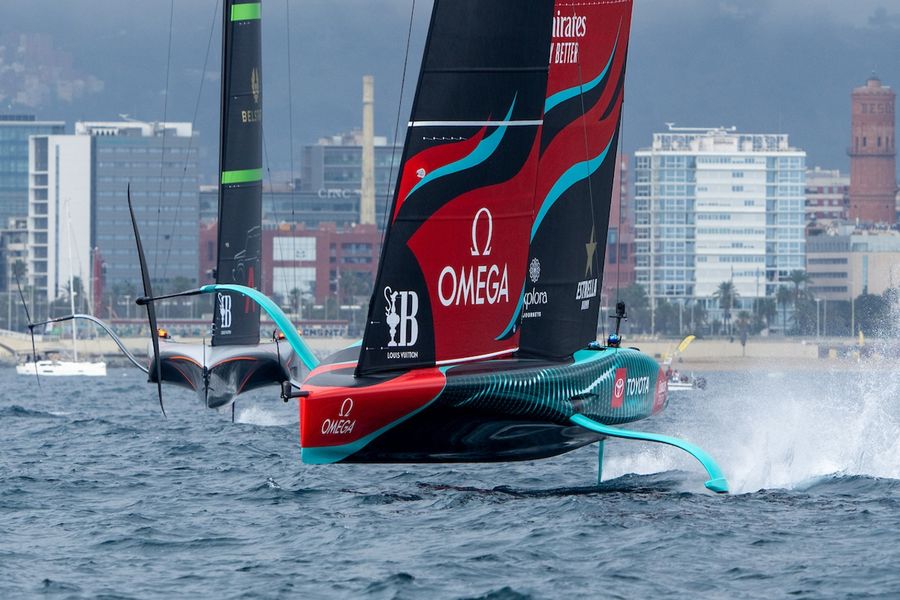 Race Day 1 of the 37th America's Cup, held on October 12, 2024.