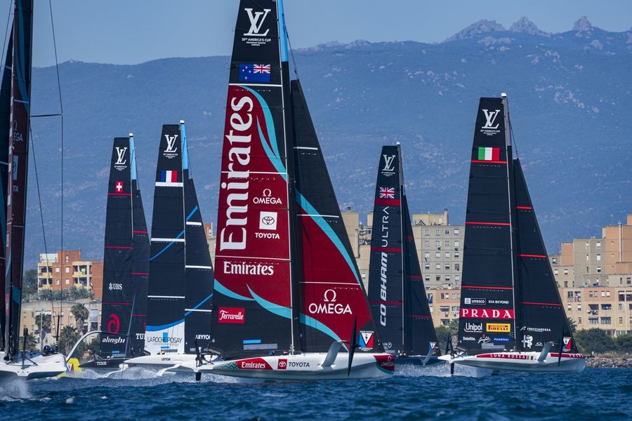 Race day 2 of the Louis Vuitton 38th America's Cup Preliminary Regatta, Sardinia, 23 May 2026.