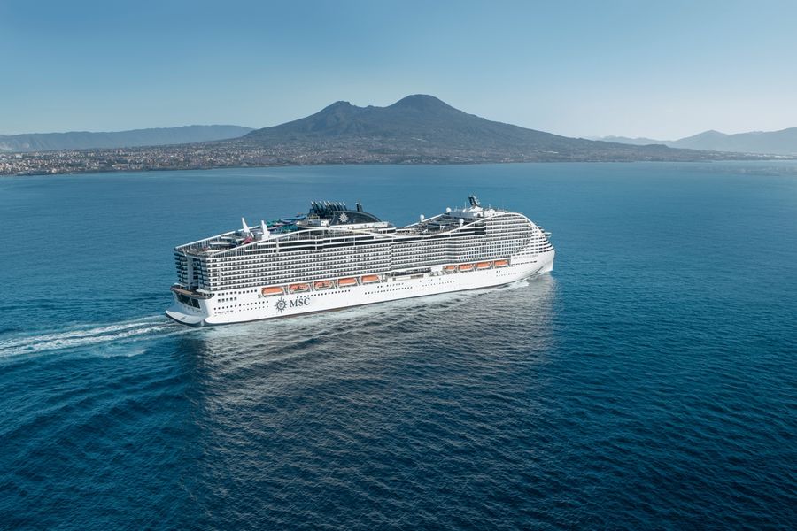 MSC World Europa pictured in Naples.