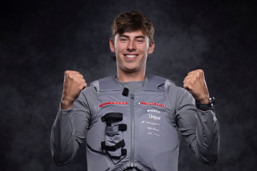 Giovanni Santi trims for Luna Rossa Team 1, seen at crew portraits for the Preliminary Regatta in Sardinia, 20 May 2026.