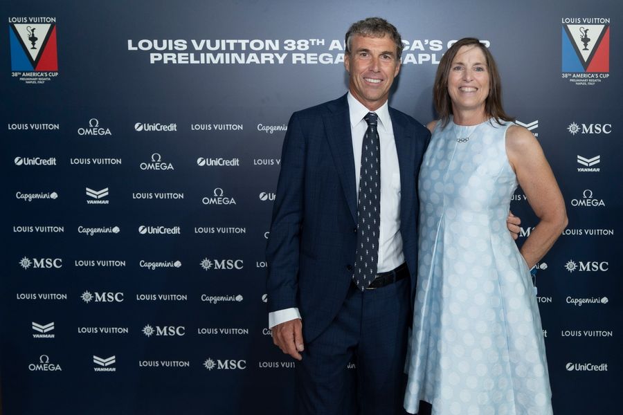 Crowds gather for the Mighty Mary screening at Foqus Foundation during the Louis Vuitton 38th America's Cup Preliminary Regatta in Naples, 21 September 2026.