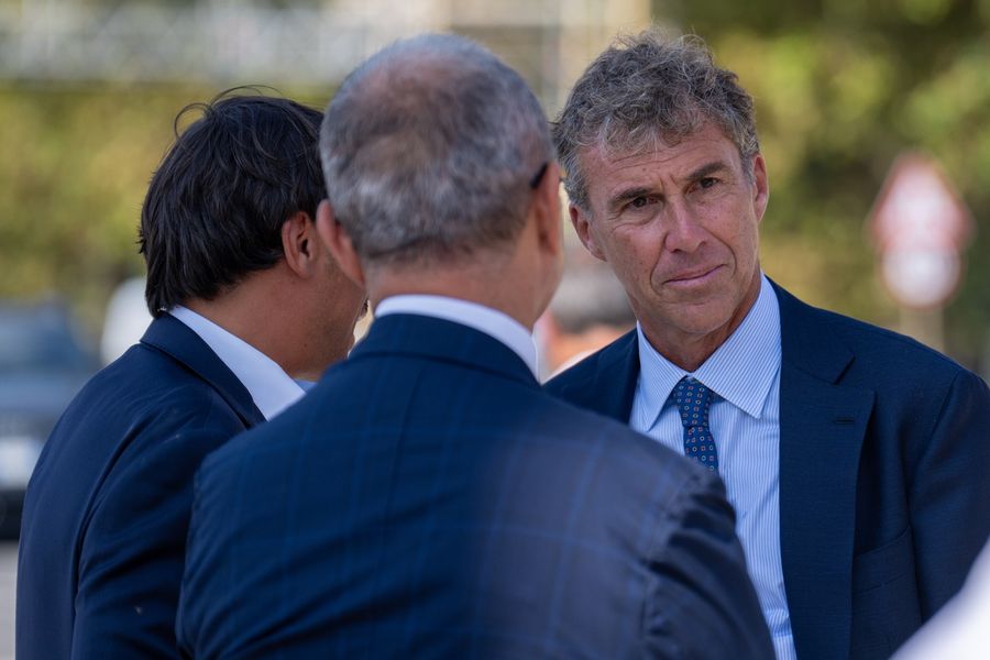 ACP CEO Marzio Perrelli at the countdown clock unveiling on Lungomare for the Louis Vuitton 38th America's Cup Preliminary Regatta.