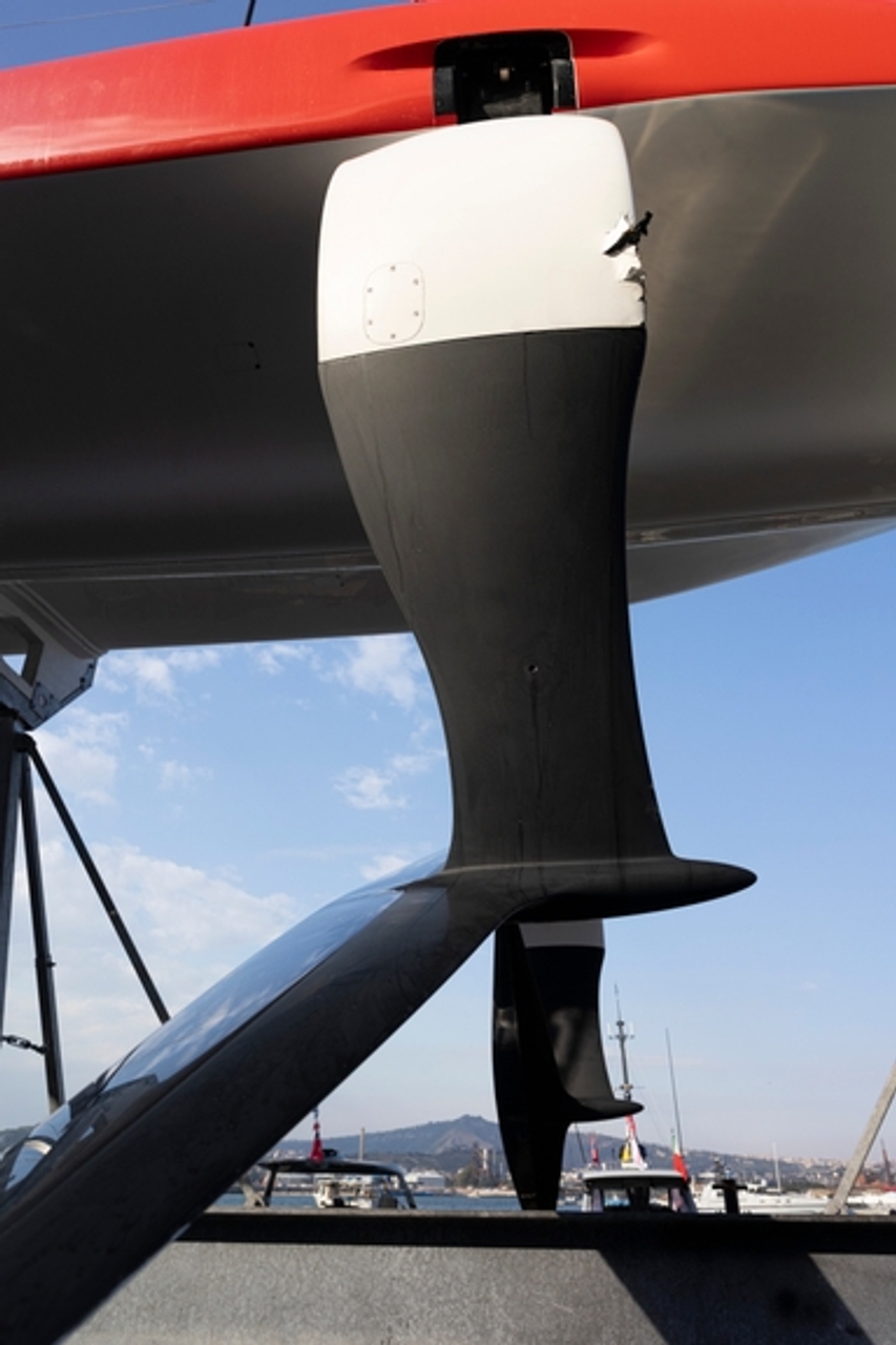Chase boat collision damages GB1's AC40 off Naples coast, 23 September 2026