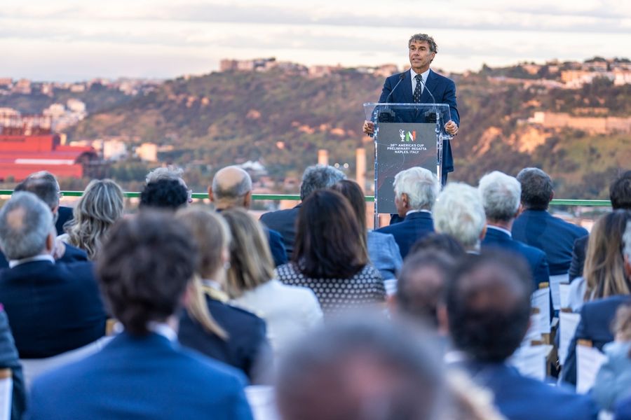 The official host opening for the Louis Vuitton 38th America's Cup Preliminary Regatta in Naples, held on 22 September 2026.